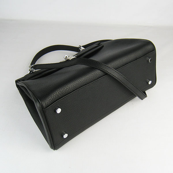 7A Replica Hermes Kelly 32cm Togo Leather Bag Black 6108